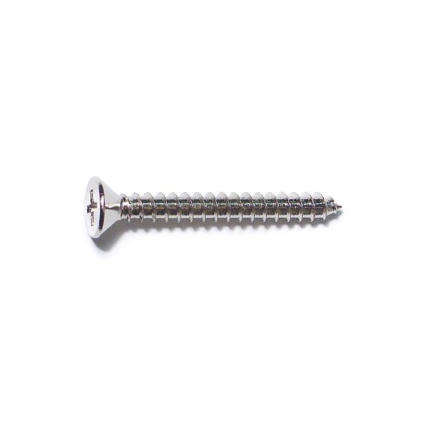 Midwest Fastener Wood Screw, #9, 1-1/2 in, Chrome Steel Flat Head Phillips Drive, 20 PK 79313 - main
